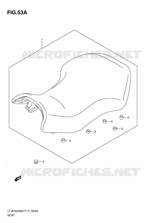 SELLE (P24) Suzuki QUAD 750 KINGQUAD 2009  LT-A750XZK9(P17)