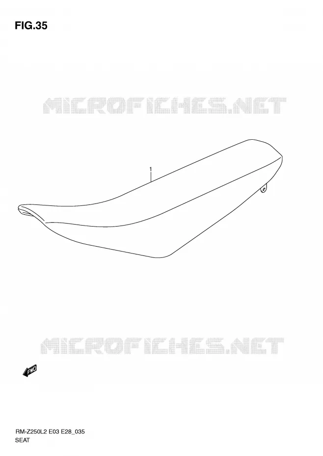 SELLE Suzuki MOTO 250 RM-Z 2012  RM-Z250L2(E03)