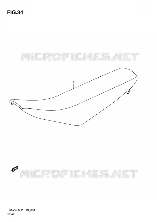 SELLE Suzuki MOTO 250 RM-Z 2012  RM-Z250L2(E19)