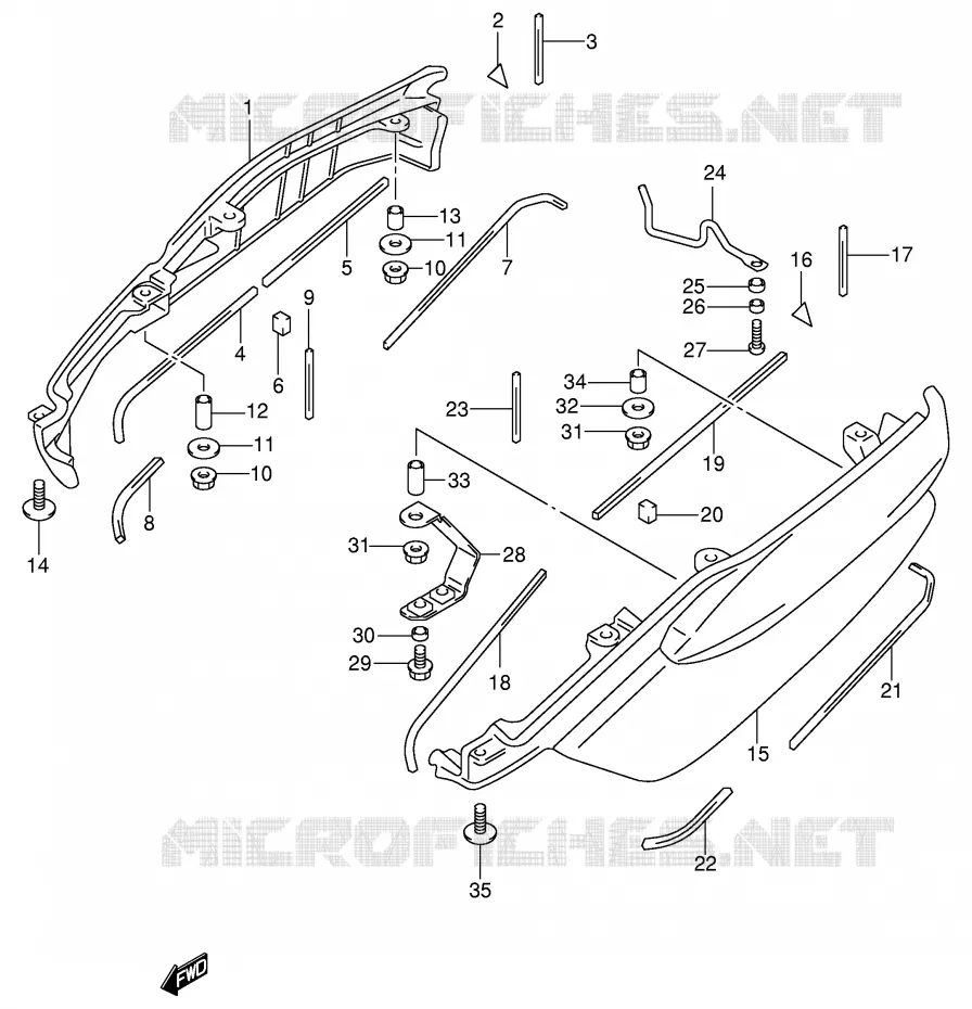 SUPPORT DOSSERET (SIDE)(MODELE X/Y) Suzuki SCOOTER 400 BURGMAN 2000  AN400RY(E2)