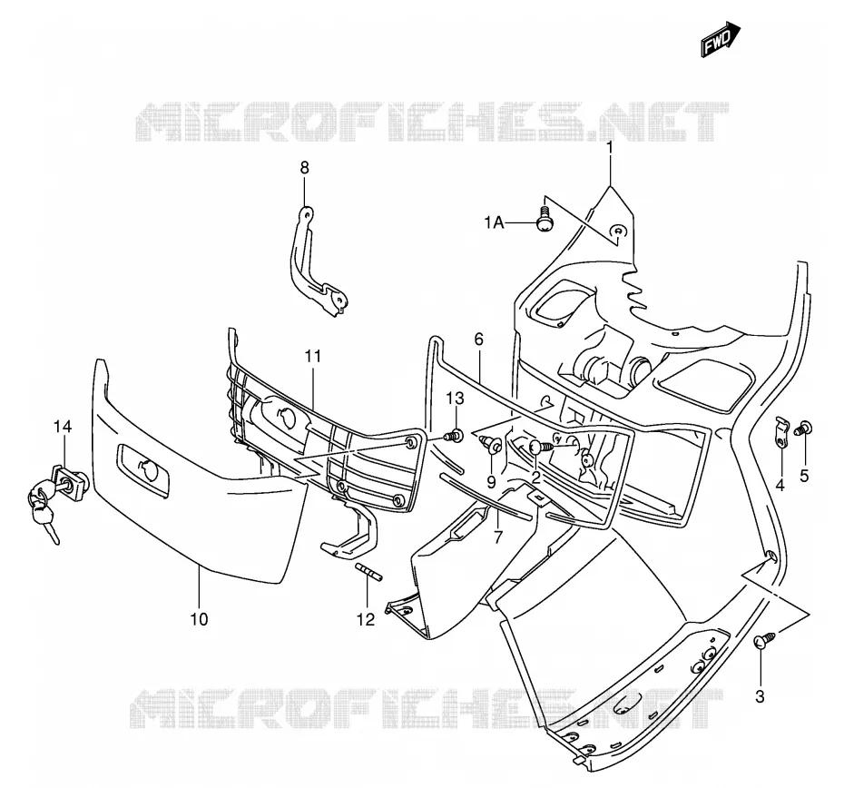 VIDE POCHE (MODELE X/Y) Suzuki SCOOTER 400 BURGMAN 2002  AN400RK2(E2)