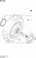 ROUE ARRIERE (AN400AL1 E33) pour Suzuki BURGMAN 400 2011