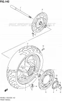 ROUE AVANT (AN400ZAL1 E28) pour Suzuki BURGMAN 400 2011