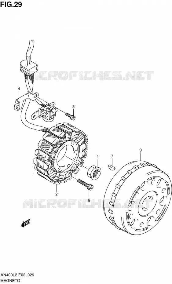 ALLUMAGE ROTOR - STATOR Suzuki SCOOTER 400 BURGMAN 2012  AN400AL2(E19,E24)