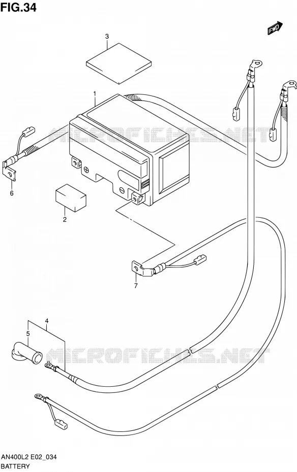 BATTERIE (AN400ZAL2 E02) Suzuki SCOOTER 400 BURGMAN 2012  AN400AL2(E19,E24)