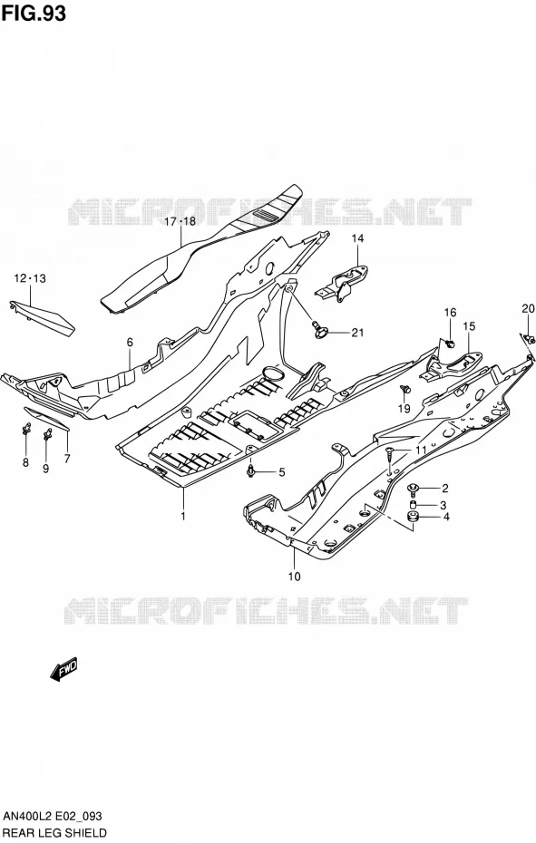MARCHE PIEDS Suzuki SCOOTER 400 BURGMAN 2012  AN400AL2(E19,E24)