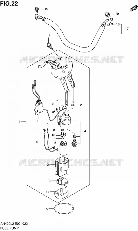 POMPE A ESSENCE Suzuki SCOOTER 400 BURGMAN 2012  AN400AL2(E19,E24)