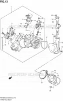 CORPS DE PAPILLON (AN400ZAL2 E28) pour Suzuki BURGMAN 400 2012