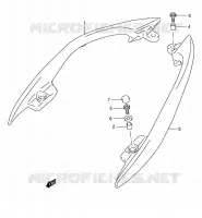 SUPPORT DOSSERET (SIDE)(MODELE K5/K6) pour Suzuki BURGMAN 400 2006