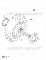 ROUE ARRIERE (AN400AL1 E19) pour Suzuki BURGMAN 400 2012