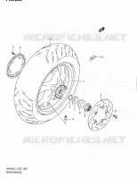 ROUE ARRIERE (AN400ZAL1 E02) pour Suzuki BURGMAN 400 2012