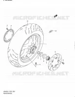 ROUE ARRIERE (AN400ZAL1 E19) pour Suzuki BURGMAN 400 2012