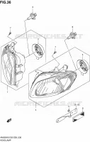 PHARE pour Suzuki BURGMAN 650 2006