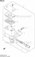 MAITRE CYLINDRE ARRIERE pour Suzuki BURGMAN 650 2007
