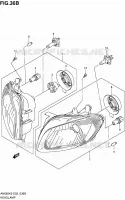 PHARE (AN650AK9/AL0 E02) pour Suzuki BURGMAN 650 2007