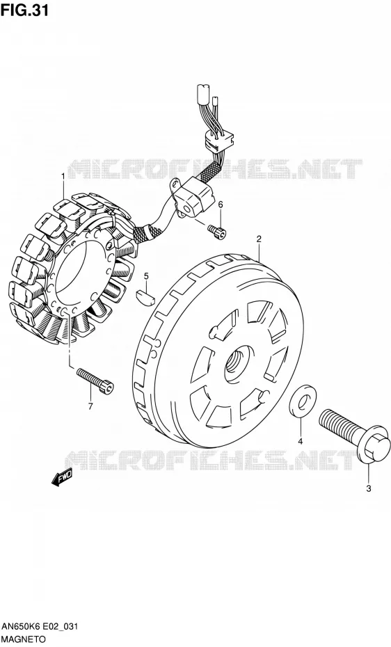ALLUMAGE ROTOR - STATOR Suzuki SCOOTER 650 BURGMAN 2008  AN650A K8 (E02,E19,E24,E51)