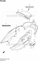 CARENAGES ARRIERE (AN650AL0) pour Suzuki BURGMAN 650 2010