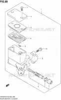MAITRE CYLINDRE ARRIERE pour Suzuki BURGMAN 650 2010