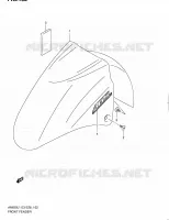 GARDE BOUE AVANT (AN650AL1 E28)(UP TO JS1CP51B B2100596) pour Suzuki BURGMAN 650 2011