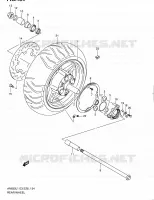 ROUE ARRIERE (AN650AL1 E28) pour Suzuki BURGMAN 650 2011