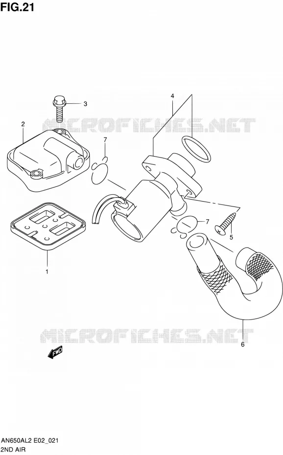 SYSTEME RECYCLAGE GAZ ECHAPPEMENT Suzuki SCOOTER 650 BURGMAN 2012  AN650AL2(E02)