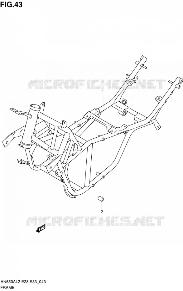 CADRE Suzuki SCOOTER 650 BURGMAN 2012  AN650AL2(E03,E28,E33)