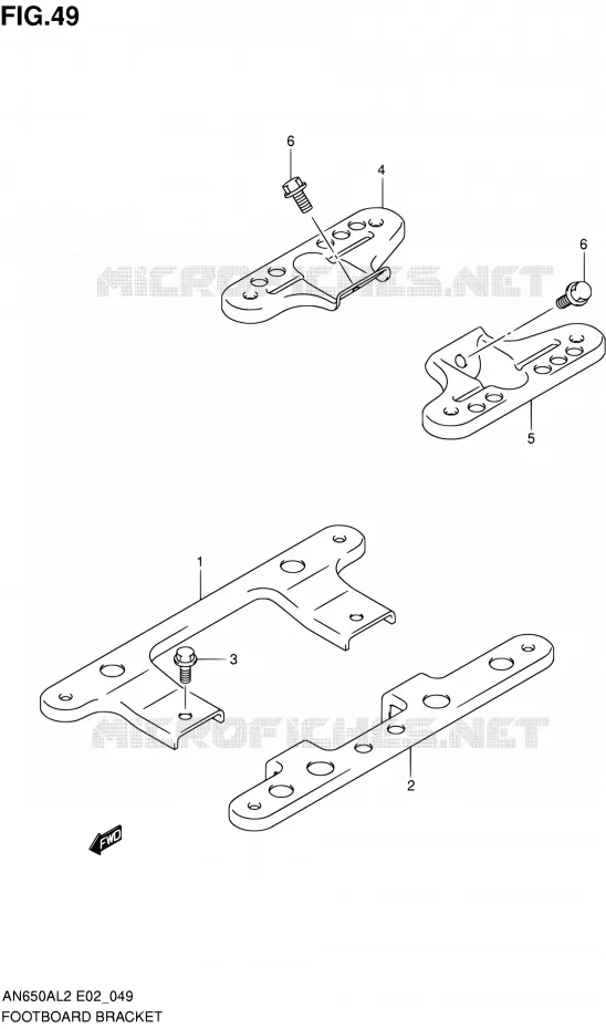 REPOSE PIEDS ARRIERE Suzuki SCOOTER 650 BURGMAN 2012  AN650AL2(E24)