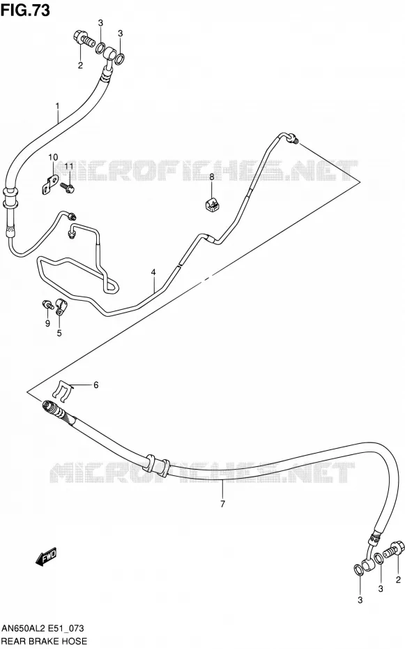 DURITE DE FREIN ARRIERE Suzuki SCOOTER 650 BURGMAN 2012  AN650AL2(E51)