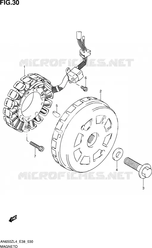 ALLUMAGE ROTOR - STATOR Suzuki SCOOTER 650 BURGMAN 2014  AN650Z L4 (E38)