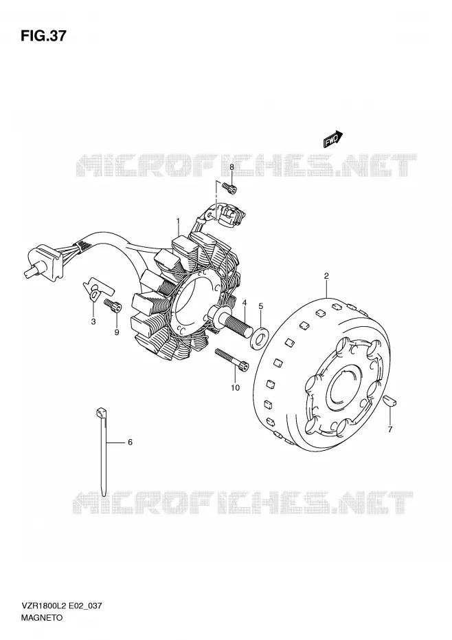 ALLUMAGE ROTOR - STATOR Suzuki MOTO 1800 INTRUDER 2012  VZR1800ZUFL2(E02)