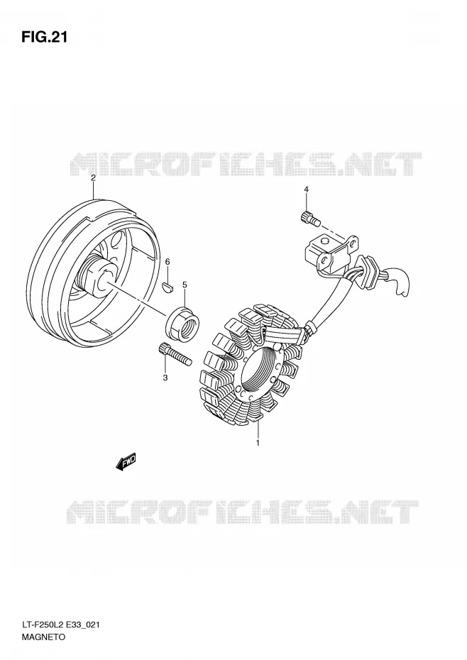 ALLUMAGE ROTOR - STATOR Suzuki QUAD 250 OZARK 2012  LT-F250L2(E33)