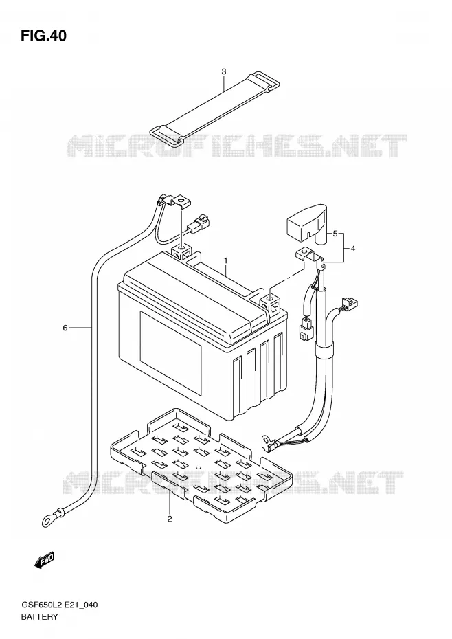 BATTERIE (GSF650SAL2 E21) Suzuki MOTO 650 BANDIT 2012  GSF650SL2(E21)