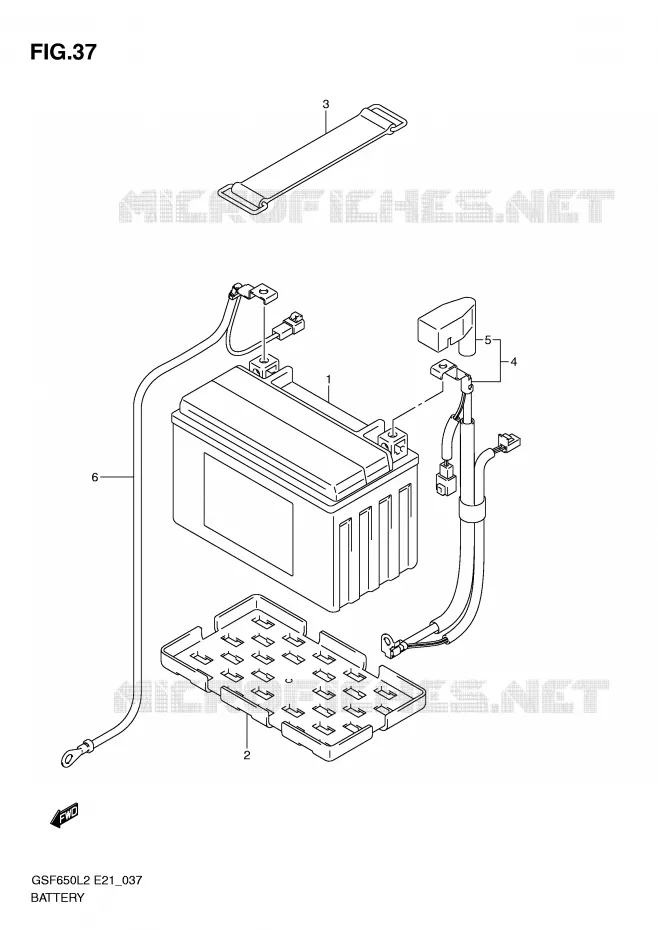 BATTERIE (GSF650UAL2 E21) Suzuki MOTO 650 BANDIT 2012  GSF650SAL2(E21)