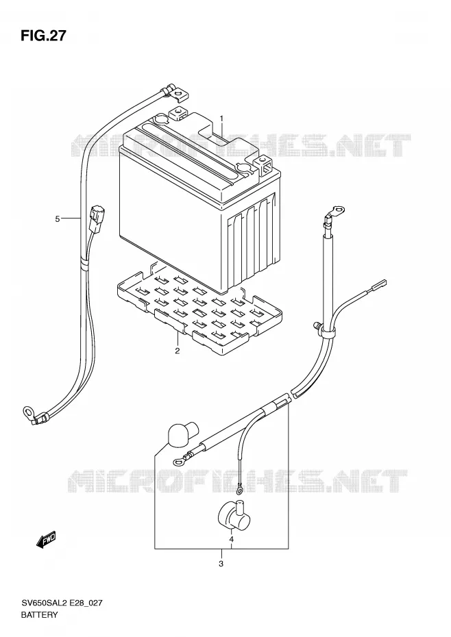 BATTERIE Suzuki MOTO 650 SV-S 2012  SV650SAL2(E28)