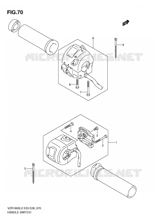 COMMODOS (VZR1800ZL2 E28) Suzuki MOTO 1800 INTRUDER 2012  VZR1800ZL2(E03)