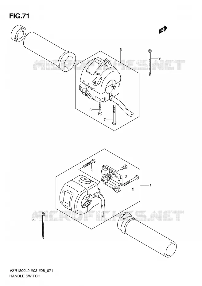 COMMODOS (VZR1800ZL2 E33) Suzuki MOTO 1800 INTRUDER 2012  VZR1800ZL2(E03)