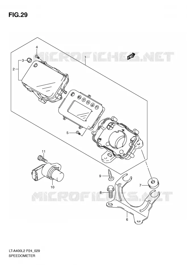 COMPTEUR Suzuki QUAD 400 KINGQUAD 2012  LT-A400L2(P24)