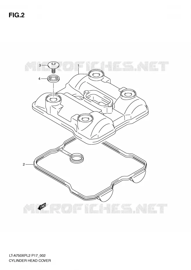 COUVERCLE DE CULASSE Suzuki QUAD 750 KINGQUAD 2012  LT-A750XPZL2(P17)