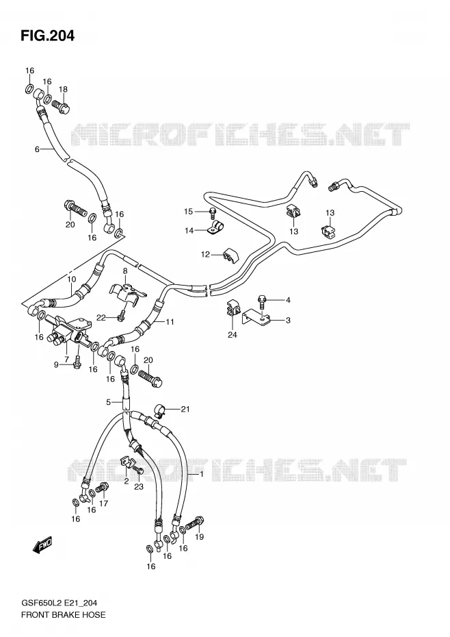 DURITE DE FREIN AVANT (GSF650SUAL2 E21) Suzuki MOTO 650 BANDIT 2012  GSF650SAL2(E21)