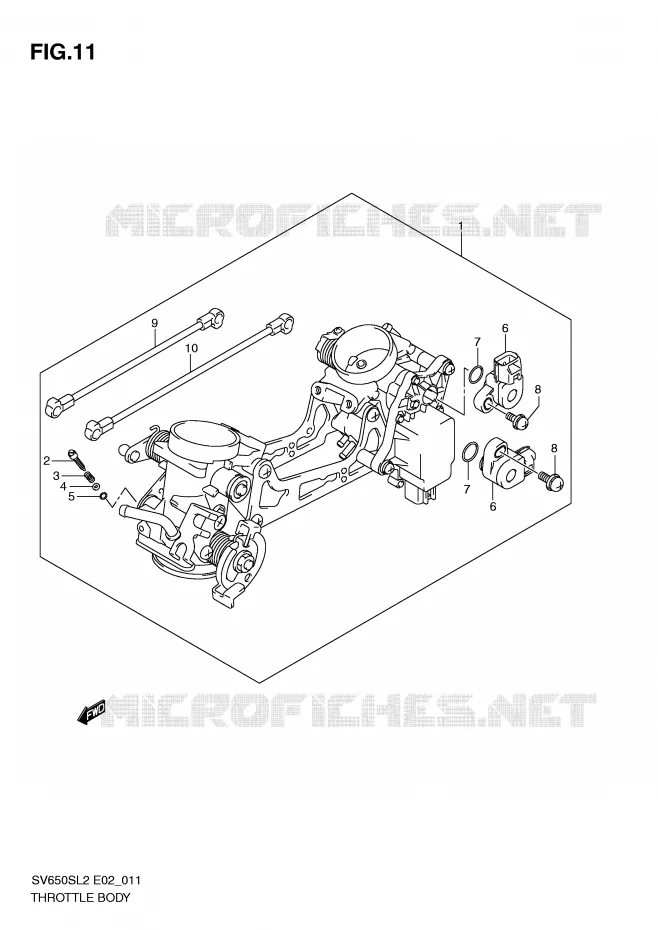 ENSEMBLE INJECTION Suzuki MOTO 650 SV 2012  SV650SL2(E02)