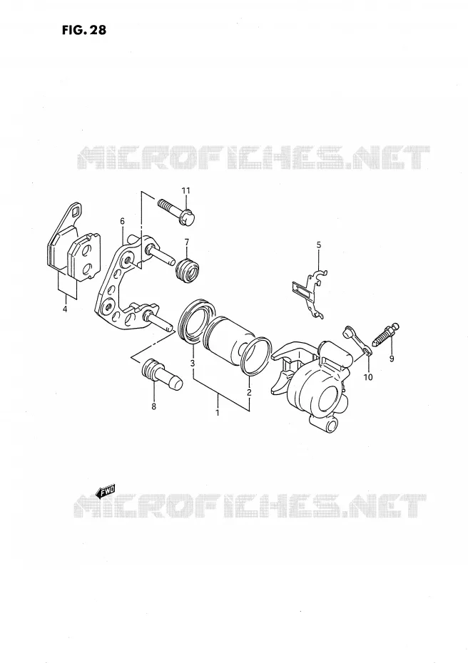 ETRIER DE FREIN AVANT Suzuki MOTO 80 RM 1993  RM80P(E24)