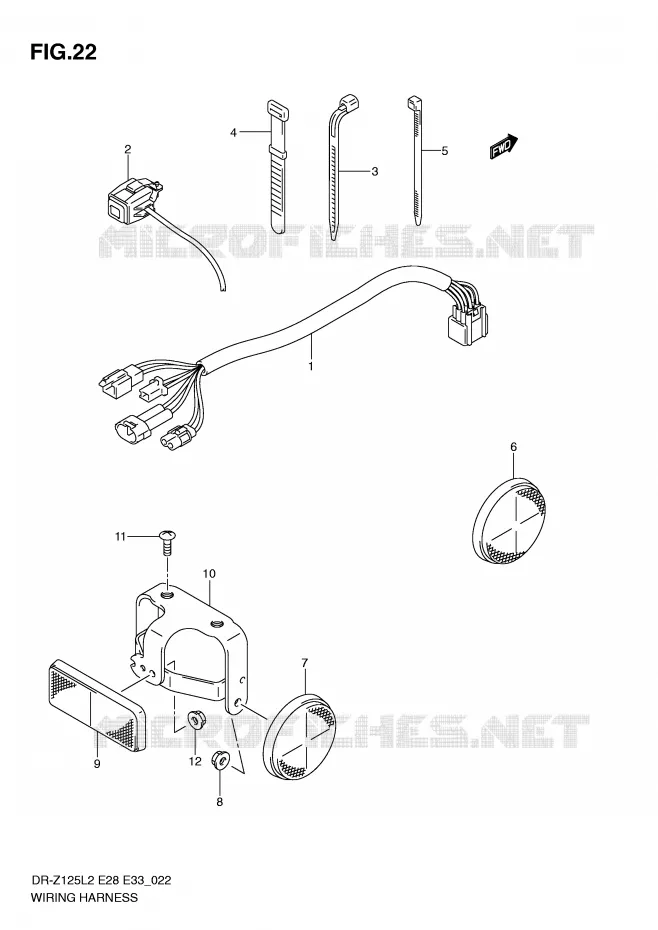 FAISCEAU ELECTRIQUE (DR-Z125L2 E28) Suzuki MOTO 125 DR-Z 2012  DR-Z125LL2(E28)