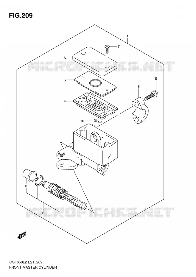 MAITRE CYLINDRE AVANT (GSF650SL2 E21) Suzuki MOTO 650 BANDIT 2012  GSF650SL2(E21)