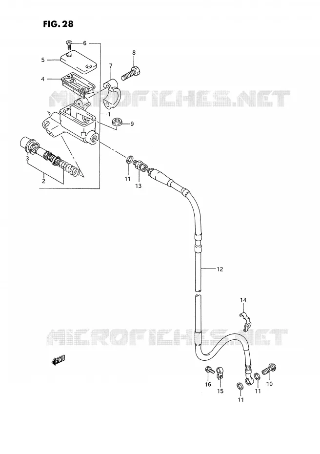 MAITRE CYLINDRE AVANT Suzuki MOTO 250 RM 1994  RM250R(E3)