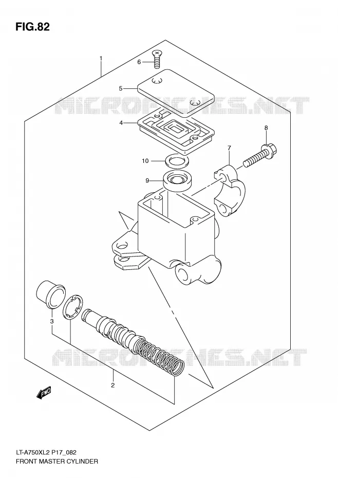 MAITRE CYLINDRE AVANT Suzuki QUAD 750 KINGQUAD 2012  LT-A750XL2(P17)