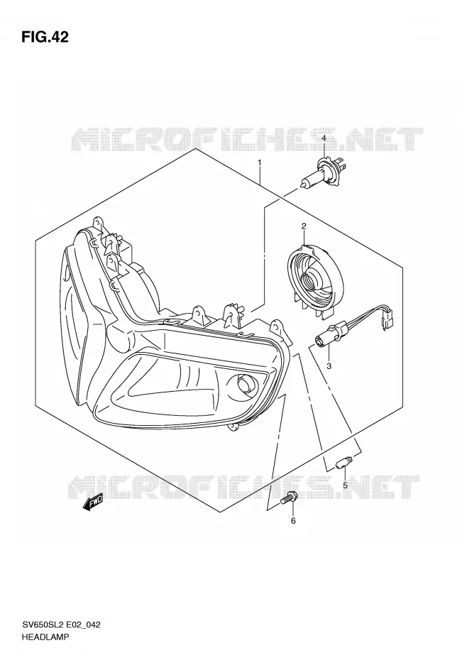 PHARE (SV650SL2 E2) Suzuki MOTO 650 SV 2012  SV650SAL2(E02)