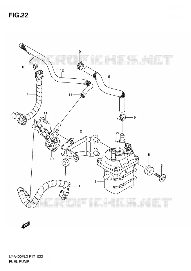 POMPE A ESSENCE Suzuki QUAD 400 KINGQUAD 2012  LT-A400FL2(P17)