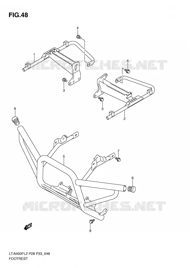 REPOSE PIED Suzuki QUAD 400 KINGQUAD 2012  LT-A400FL2(P28)