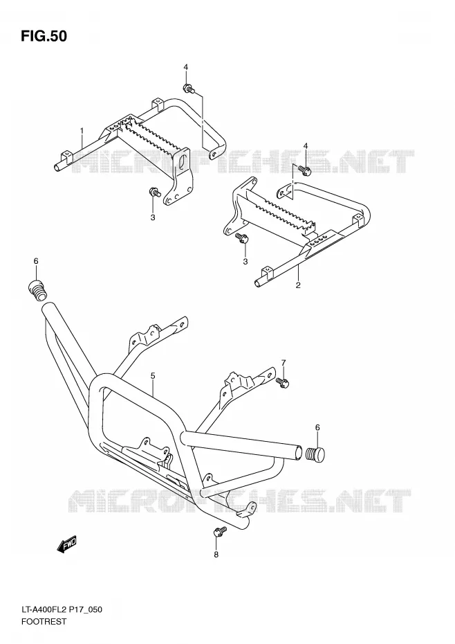 REPOSE PIED Suzuki QUAD 400 KINGQUAD 2012  LT-A400L2(P17)