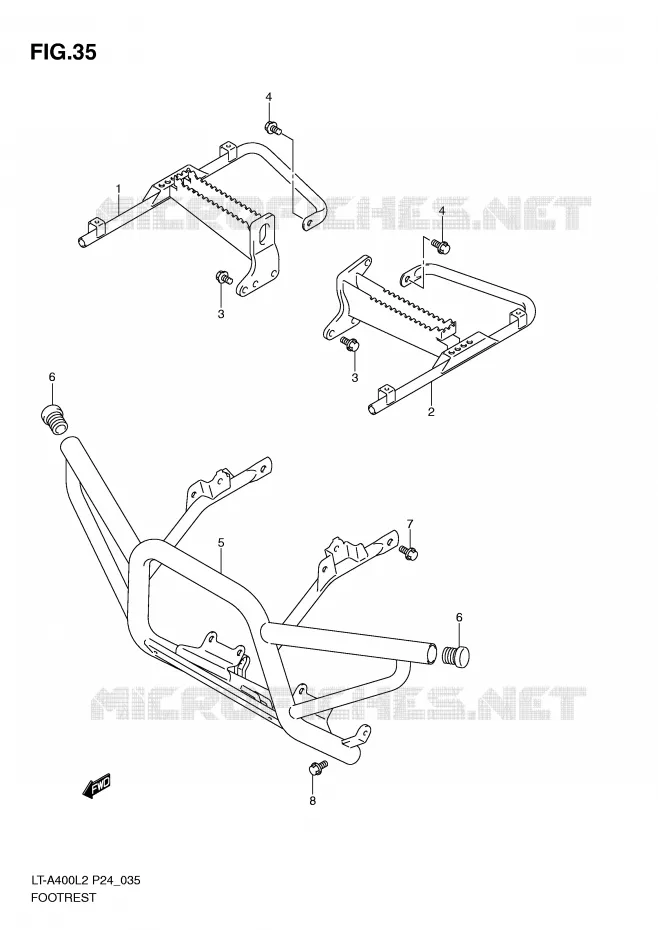REPOSE PIED Suzuki QUAD 400 KINGQUAD 2012  LT-A400L2(P24)